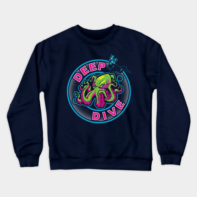 Deep Dive Crewneck Sweatshirt by Digitanim8tor